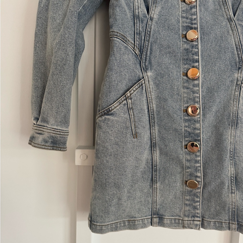 ACLER Mini Denim Dress (new, never worn) - Picture 3 of 6